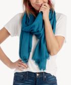 Sole Society Sole Society Cashmere Blended Layering Scarf Teal One Size Viscose