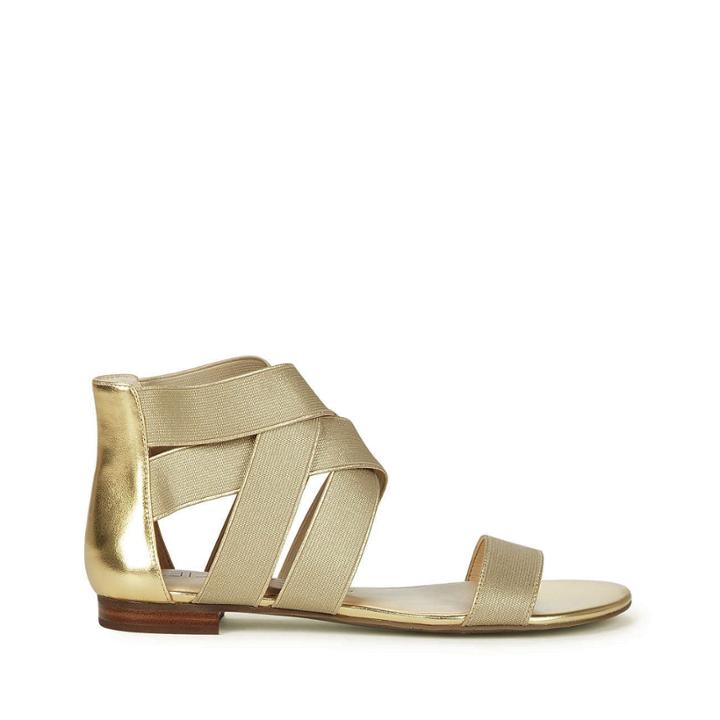 Sole Society Sole Society Aggie Elastic Flat Sandal - Gold-6