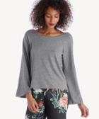 1. State 1. State Off Shoulder Bell Sleeve Top Pewter Heather Size Extra Small From Sole Society