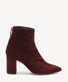 1. State 1. State Women's Saydie Ruched Bootie Wine Size 5 Suede From Sole Society