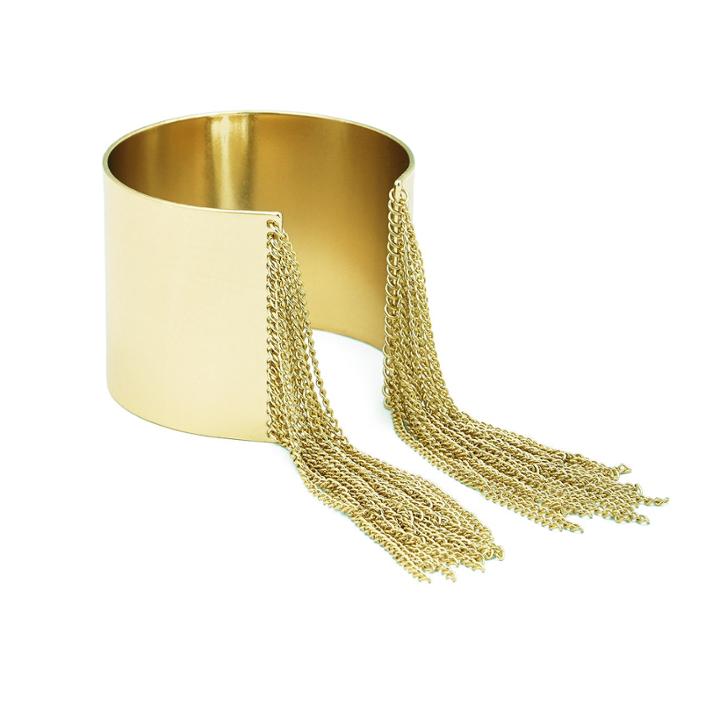 Sole Society Sole Society Fringe Statement Cuff - Antique Gold