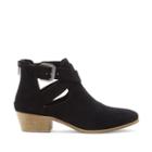 Sole Society Sole Society Evie Cut-out Suede Bootie - Black-5.5