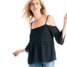 1. State 1. State Ruffle Sleeve Blouse - Rich Black