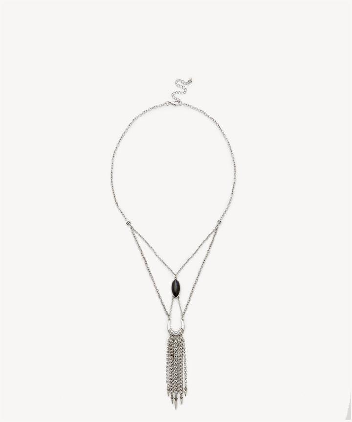 Sole Society Sole Society Ornate Crescent Layered Necklace