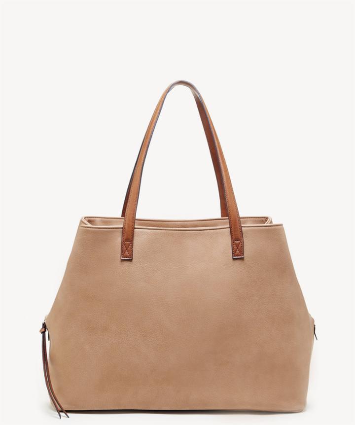 Sole Society Sole Society Miller Oversize Tote Camel Faux Leather