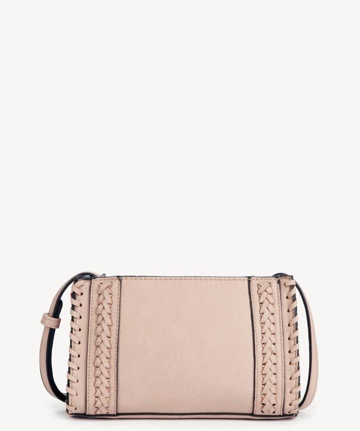 Sole Society Sole Society Destin Crossbody Bag In Color: Vegan Whipstitch Blush Leather