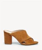 Sole Society Women's Luella Criss Cross Mules Chestnut Size 5 Suede From Sole Society
