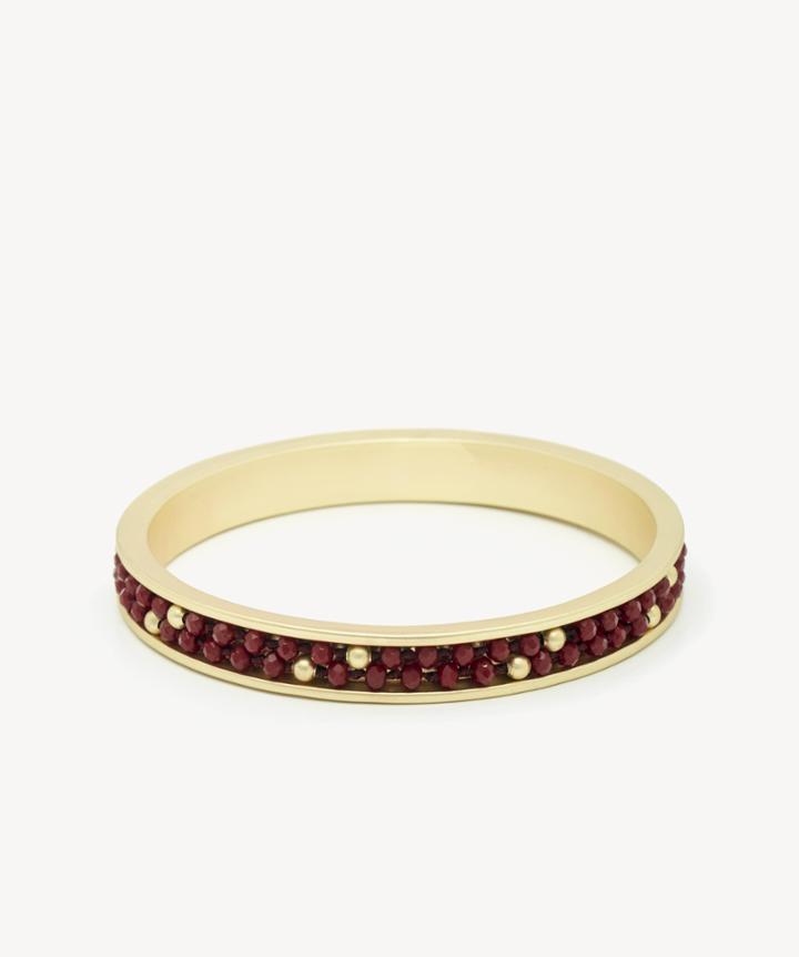 Sole Society Women's Beaded Bangle Bracelet Ruby Red One Size From Sole Society