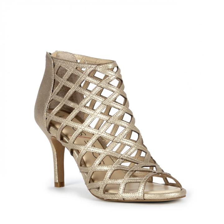 Sole Society Sole Society Portia Caged Mid Heel - Gold-5.5