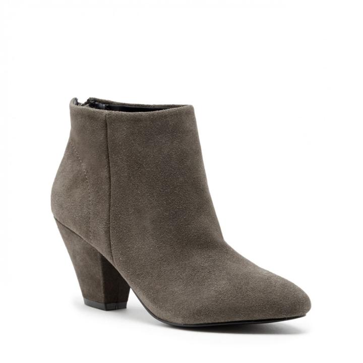 Sole Society Sole Society Dulce Dressy Suede Bootie - Khaki-11