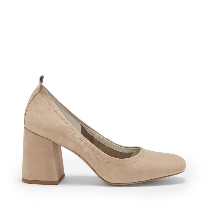 1. State 1. State Madene Block Heel Pump - Stone