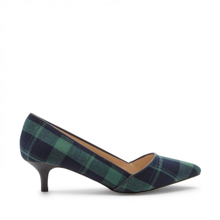 Sole Society Sole Society Desi Kitten Heel Pump - Green Navy-10