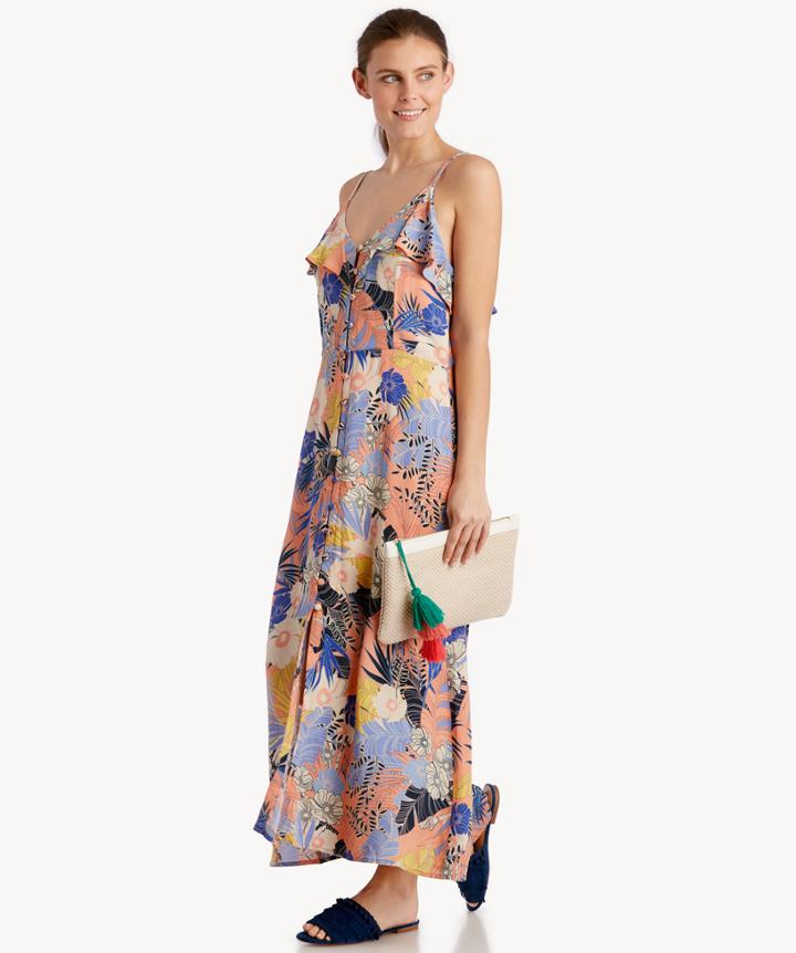 Sanctuary Sanctuary Isabella Button Down Maxi Dress Papaya Love Size Extra Small From Sole Society