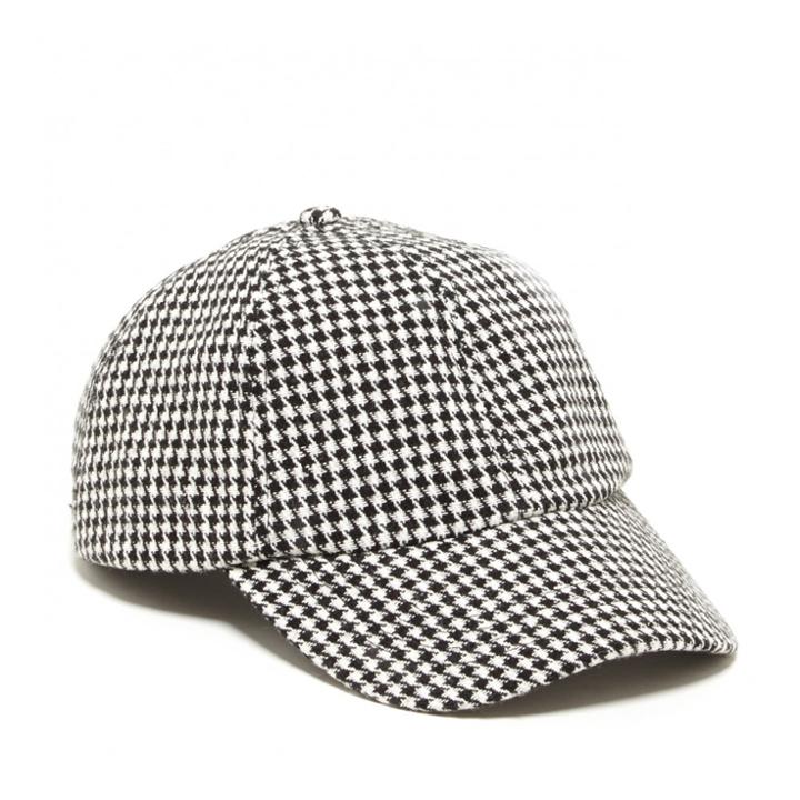 Sole Society Sole Society Wool Blend Print Baseball Cap - Houndstooth-one Size