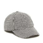 Sole Society Sole Society Wool Blend Print Baseball Cap - Houndstooth-one Size
