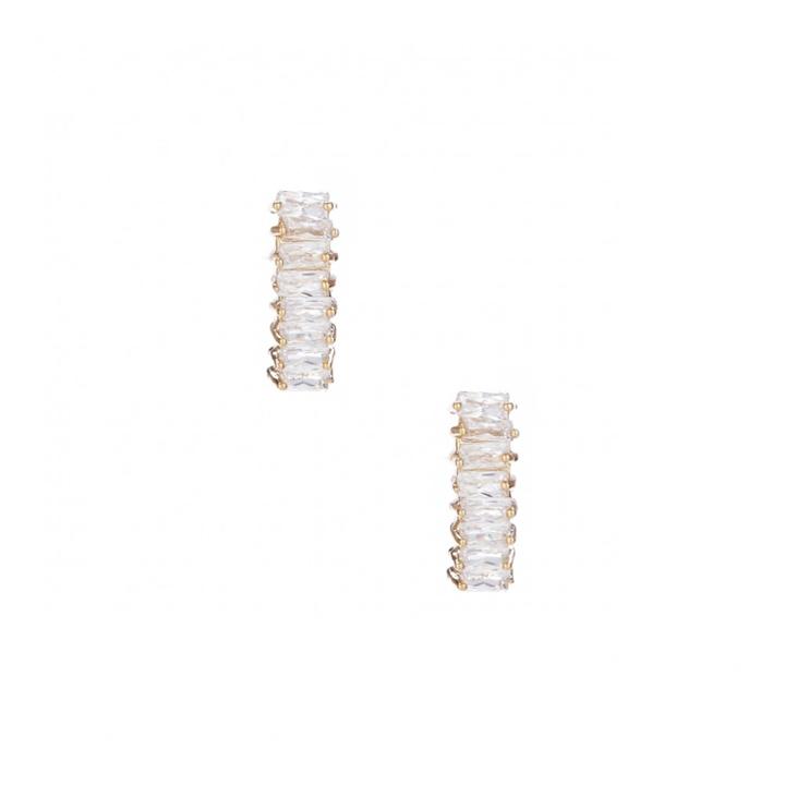 Sole Society Sole Society Linear Crystal Earring - Crystal-one Size