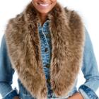 Sole Society Sole Society Large Faux Fur Stole - Light Brown