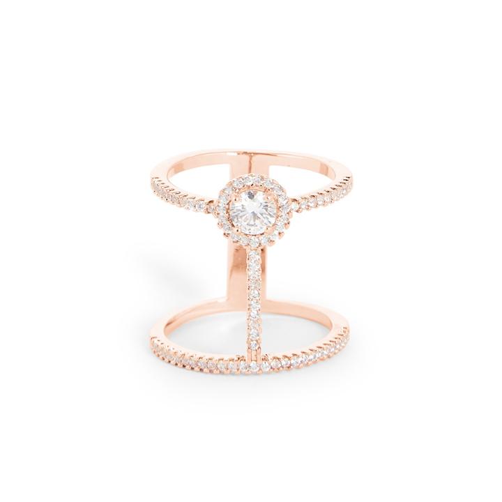 Sole Society Sole Society Cutout Stone Ring - Rose Gold