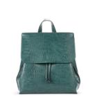 Sole Society Sole Society Selena Croc Embossed Backpack - Emerald-one Size
