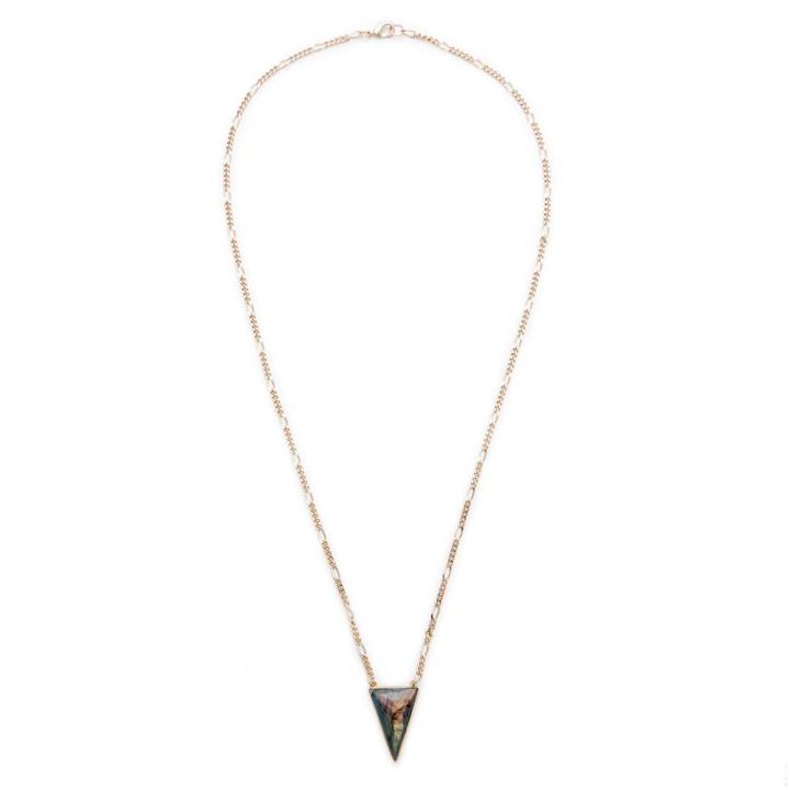 Sole Society Sole Society Plated Prism Pendant Necklace - Labradorite-one Size