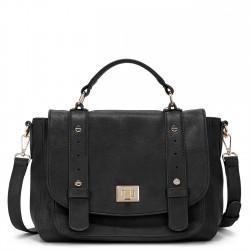 Sole Society Sole Society Presley Vegan Leather Messenger - Black-one Size