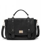 Sole Society Sole Society Presley Vegan Leather Messenger - Black-one Size