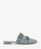 Sole Society Women's Pollina Ruffle Mules Aged Sage Size 5 Suede From Sole Society