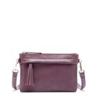 Sole Society Sole Society Wilson Vegan Tassel Crossbody - Berry-one Size