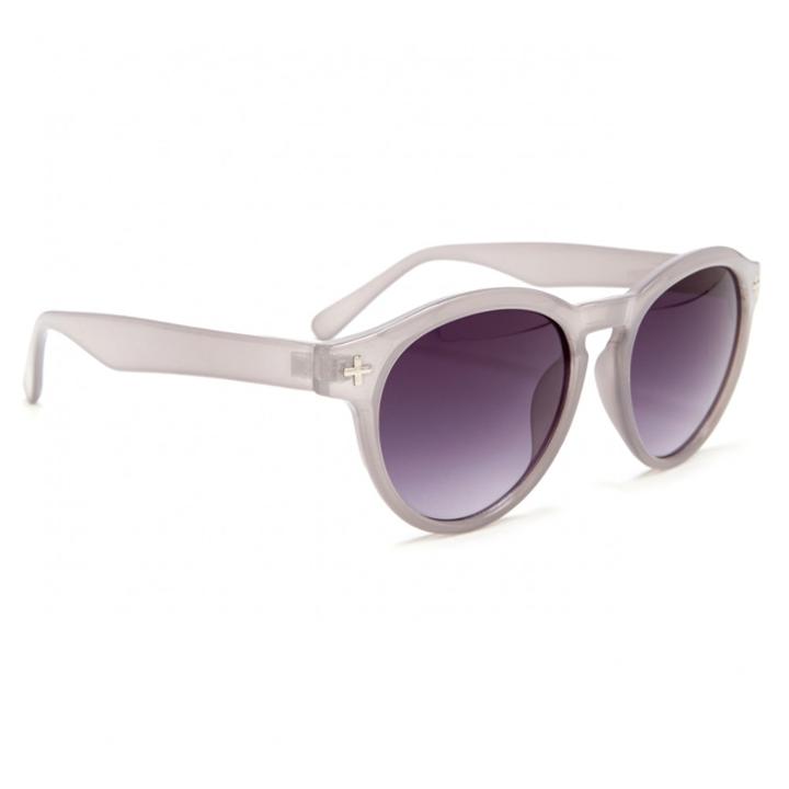 Sole Society Sole Society Heather Frosted Round Sunglasses - Silver-one Size
