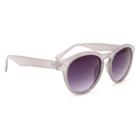 Sole Society Sole Society Heather Frosted Round Sunglasses - Silver-one Size
