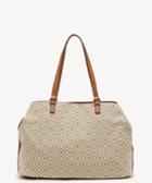 Sole Society Women's Millie Printed Over Tote Taupe Geo Faux Leather Woven Fabric From Sole Society