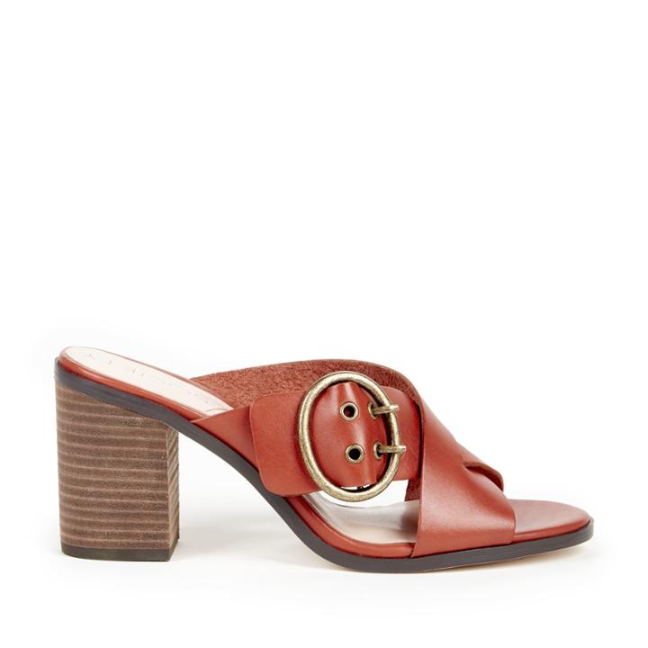 Sole Society Sole Society Corrine Oversize Buckle Mule - Paprika