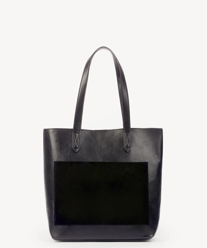 Sole Society Sole Society Trish Shopper Tote W/ Genuine Suede Front Pocket