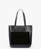 Sole Society Sole Society Trish Shopper Tote W/ Genuine Suede Front Pocket