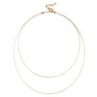 Sole Society Sole Society Layered Chain Choker - Rose Gold