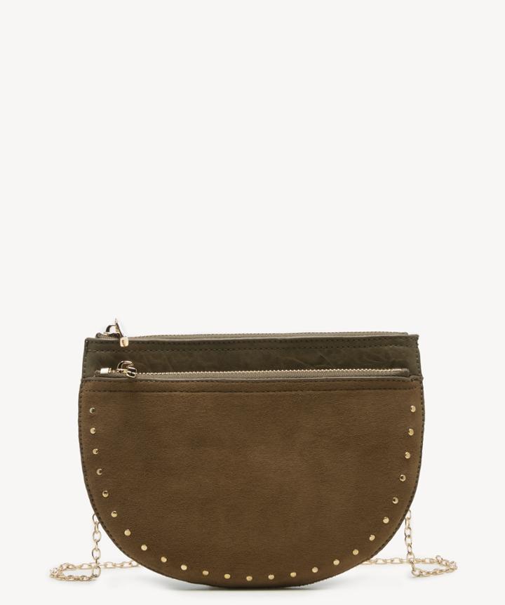 Sole Society Women's Jeana Crossbody Bag Convertible Olive Vegan Leather Faux Suede From Sole Society