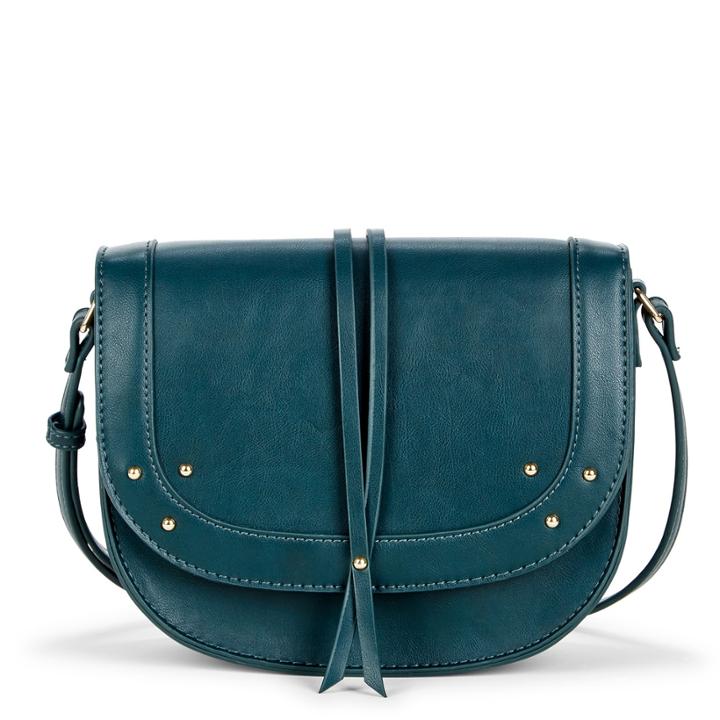 Sole Society Sole Society Faylina Vegan Studded Saddlebag W/ Tie - Woodland Green