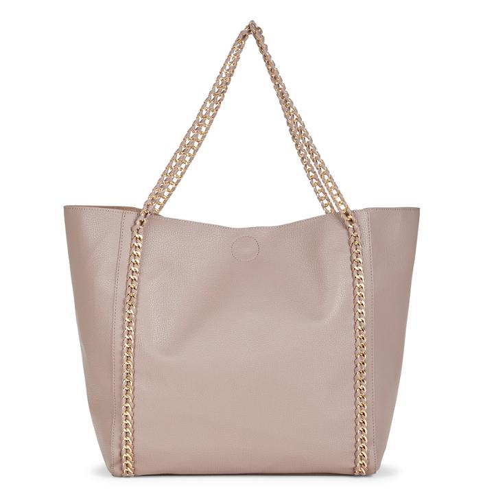 Sole Society Sole Society Daphney Vegan Chain Tote - Taupe