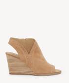 Lucky Brand Lucky Brand Women's Ulyssas Peep Toe Wedges Macaroon Size 5 Suede From Sole Society