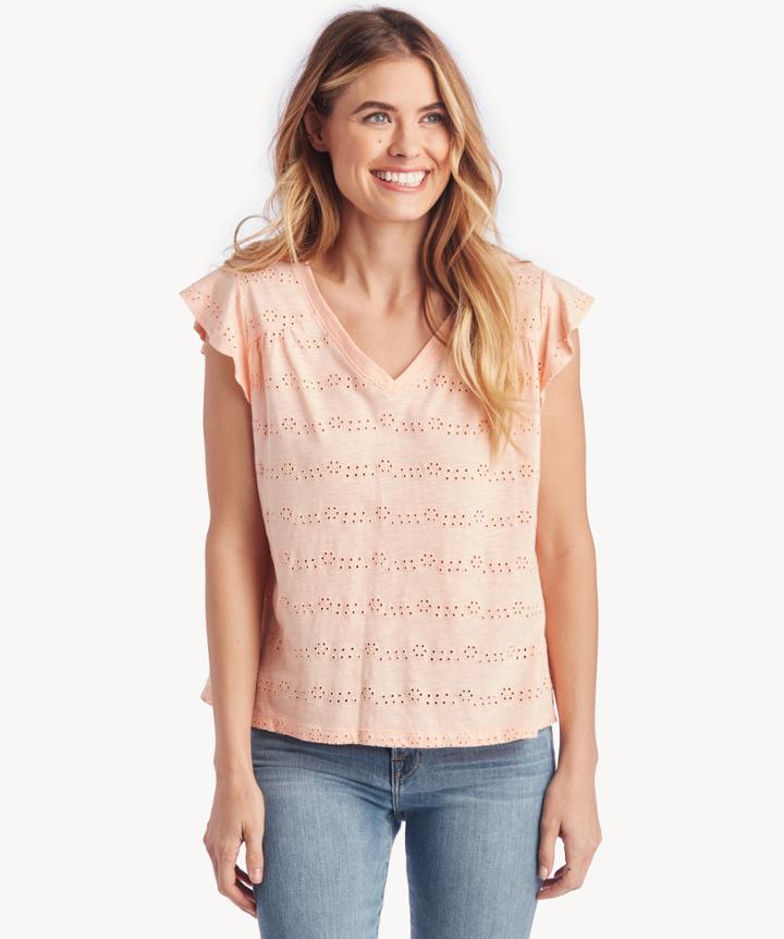 Sanctuary Sanctuary Illia Ruffle Tank - Washed Papaya-xs