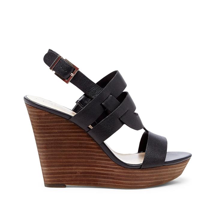 Sole Society Sole Society Jenny Platform Wedge Sandal - Black-5.5