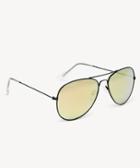 Sole Society Women's Raymon Mirrored Aviator Sunglasses Black One Size Metal From Sole Society