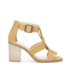 Sole Society Sole Society Delilah Fringe Heeled Sandals Honey Gold Size 5 Suede