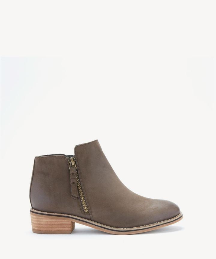 Blondo Blondo Women's Liam Ankle Bootie Taupe Nubuck Size 10 Leather From Sole Society