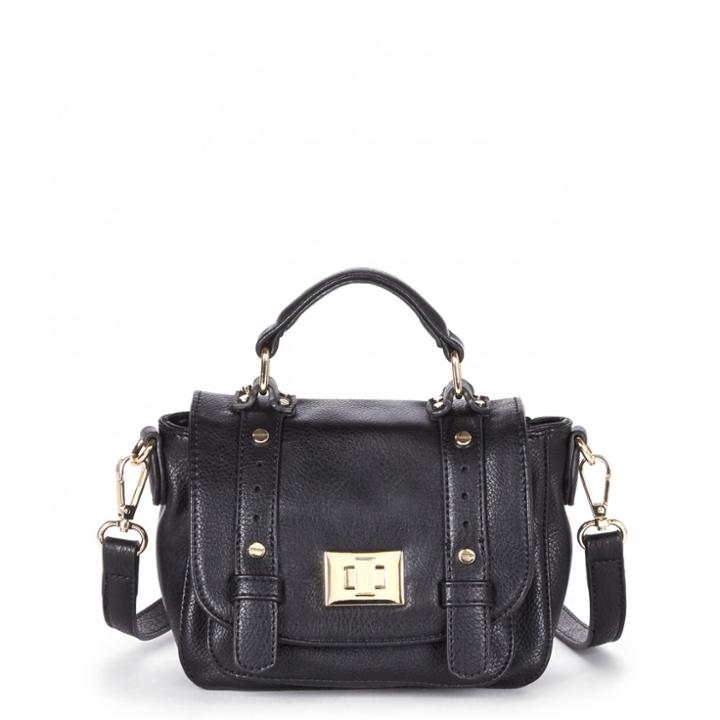 Sole Society Sole Society Evan Mini Vegan Messenger Bag - Black-one Size
