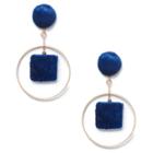 Sole Society Sole Society Le Gala Velvet Statement Earrings - Sapphire Blue-one Size