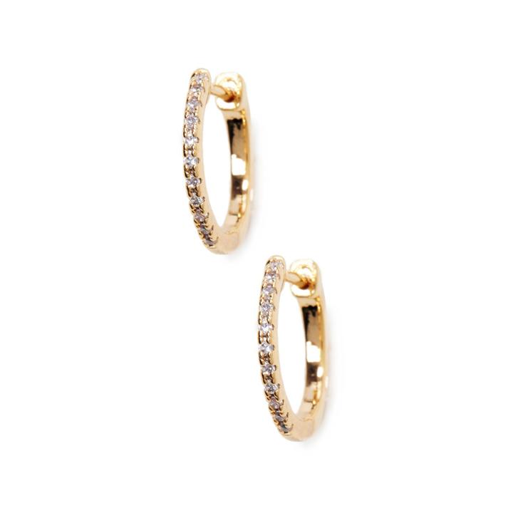 Sole Society Sole Society Cz Huggie Hoop Earring - Opal