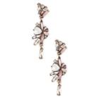 Sole Society Sole Society Love Stone Cyrstal Statement Earrings - Mauve Combo-one Size