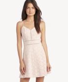 J.o.a. J.o.a. Women's Sleeveless Fit And Flare Mono Dress In Color: Pink Lace Size Xs From Sole Society