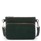 Sole Society Sole Society Bahara Genuine Suede Zippered Crossbody - Forest Green